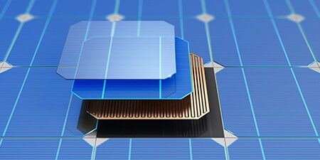 Photovoltaics cell in manufacturing process

