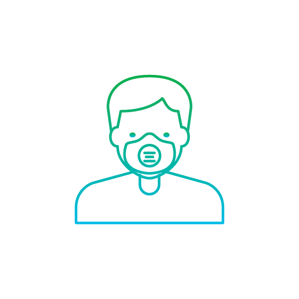 icon of  person wearing a face mask
