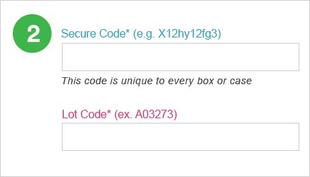 Image of the two fields part of the 3M Safe Guard Authentication process

