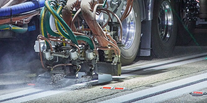 different types of 3M road markings in Singapore
