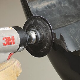 sanding car panel