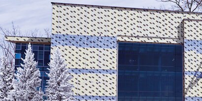Exterior of building with 3m Air Barrier showing
