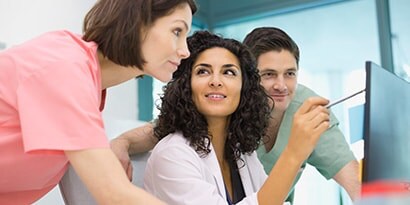 Participants attending a training course
