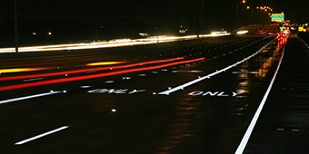 use 3M wet reflective pavement markings for temporary traffic control zones
