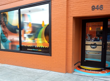 Overlaminate window film for storefront
