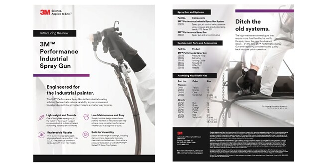 Link to the 3M Performance Spray Gun sell sheet.
