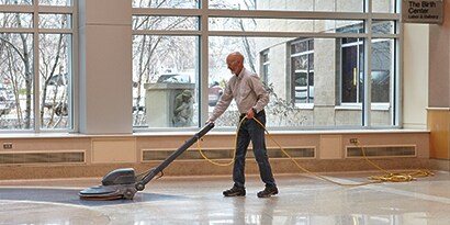 Scheduled floor care maintenance 
