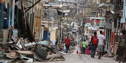 View of the city of Jeremie, one of the areas most effected by Hurricane Matthew
