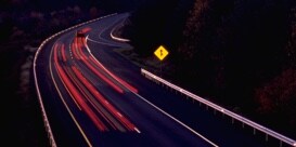 A road with red lights

