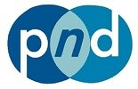 A blue and white logo
