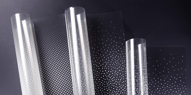 rolls of 3M FASARA glass finishes
