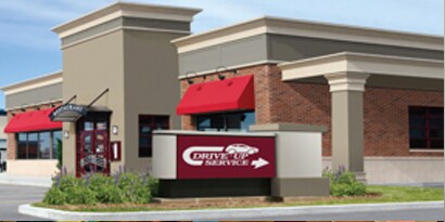 DINOC exterior film on a commercial building
