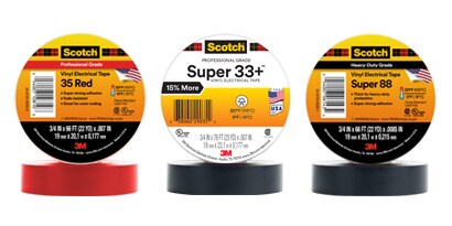 3M Professional Grade Vinyl Electrical Tape Family
