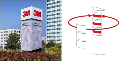 use 3M™ VHB™ Tape for your totem signage design
