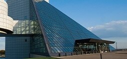 The exterior of the Rock & Roll Hall of Fam makes use of the protective 3M Window Film Prestige Exterior Series.