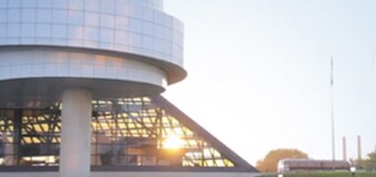 A  building with glass roof.
