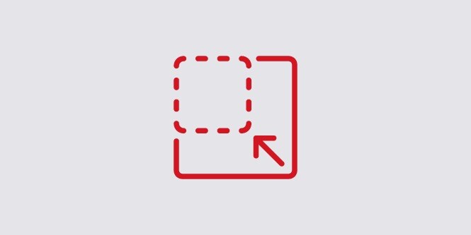 Maximise board space icon of a square being shrunk into itself.
