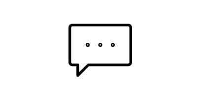 icon of message bubble
