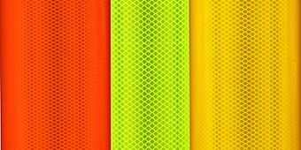 temporary traffic control signs using fluorescent materials
