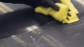 Cleaning the panel after sanding