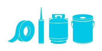Illustration of tape and adhesive formats
