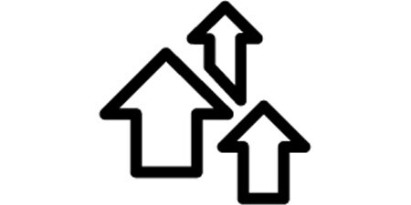Elevating arrows icon
