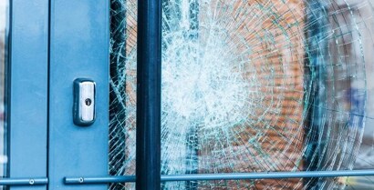 3M™ window film helps increase safety
