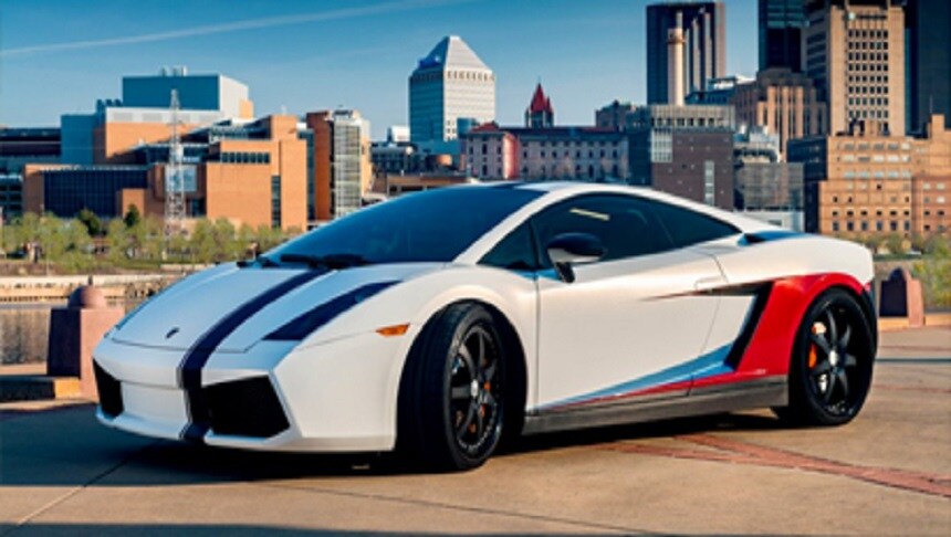 3M™ Wrap Film Series 1080-GP240 Gloss White Gold Sparkle, GP253 Gloss Cinder Spark Red & G247 Gloss Ice Blue