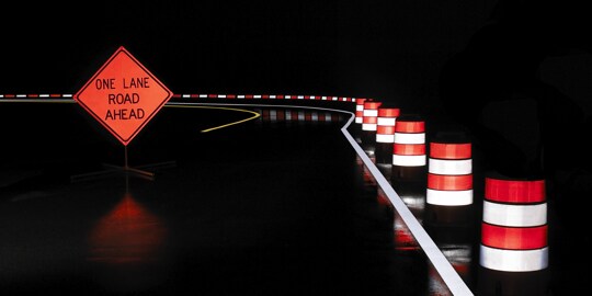 retroreflective road marking signs

