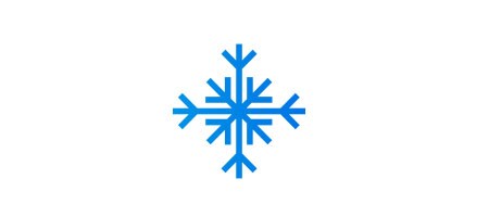 Icon of a snowflake to represent cold-weather application
