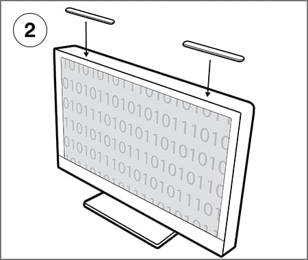 3M™ COMPLY™ Magnetic Attach for Monitors installation step 2

