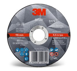image of a silver cut off wheel
