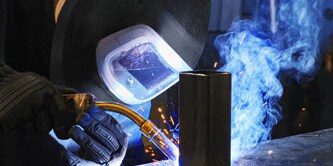 Mig welding with 3M Speedglas welding helmet
