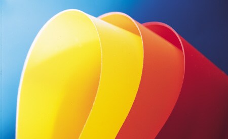 Colorful 3m graphic films stack
