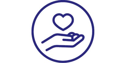 Hand holding a heart icon

