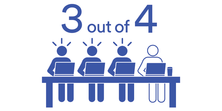 group of people sitting at a table with laptops
