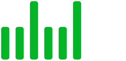 green bar chart with white background
