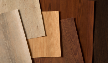 Wood surface architectural wall finishes
