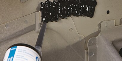 repairing sound deadening material on vehicle
