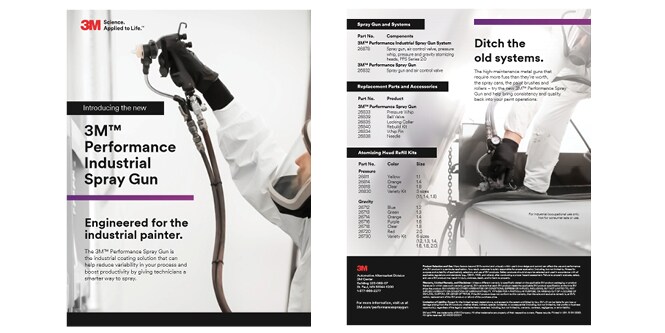 Link to the 3M Performance Spray Gun brochure.
