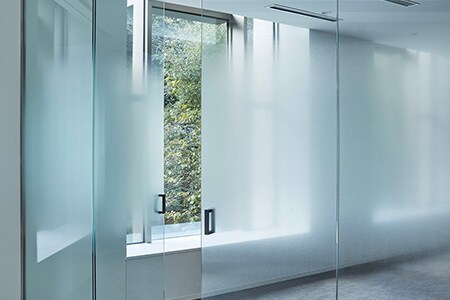 gradated frosted FASARA glass finishes
