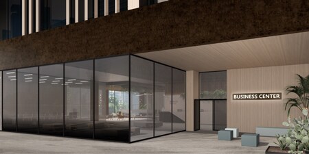 Exterior of a Commercial Building with a Dark Toned Finish
