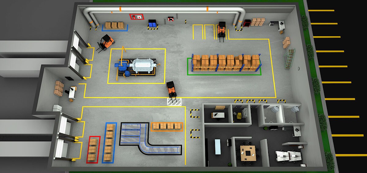 3D Floor Marking Diagram #2 of adding new equipment
