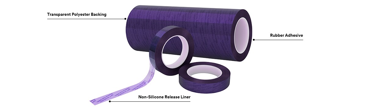 Rolls of 3M™ Anodizing Masking Tape 8985L
