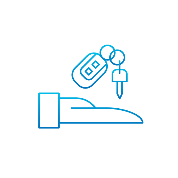 icon of keys above an open hand